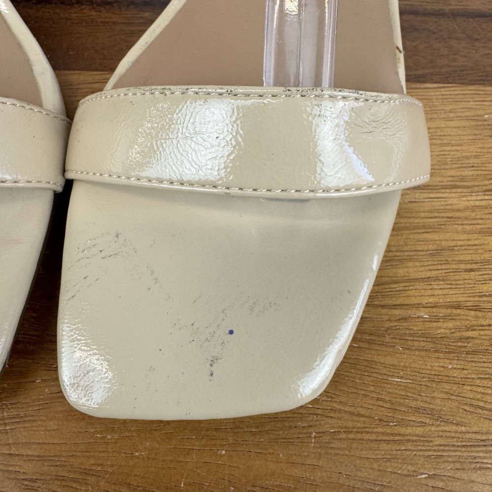 New NWOB Womens Abound Finn Beige Leather Ankle Strap Heel Sandals Size 7 M - Picture 6 of 10